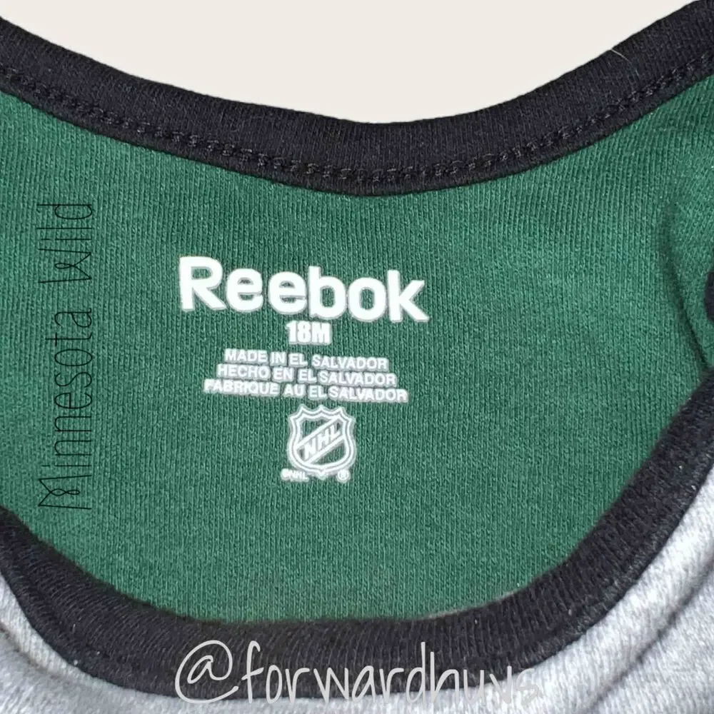 Reebok Minnesota Wild 1pc Onesie 18 mo.